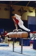 Neil Faustino turned in an outstanding fourth-place all-around finish among some of the nation's best on Saturday.