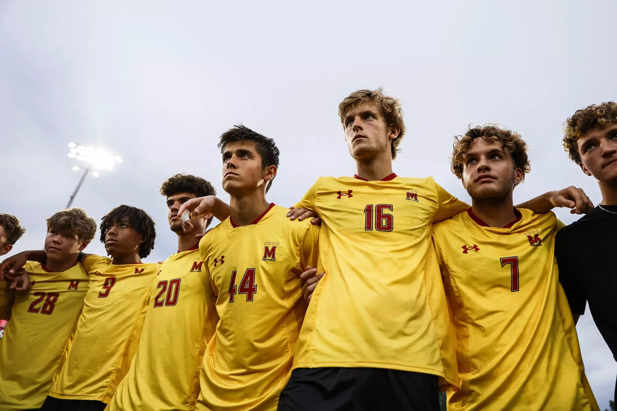 Soccer Players Before Georgetown Game