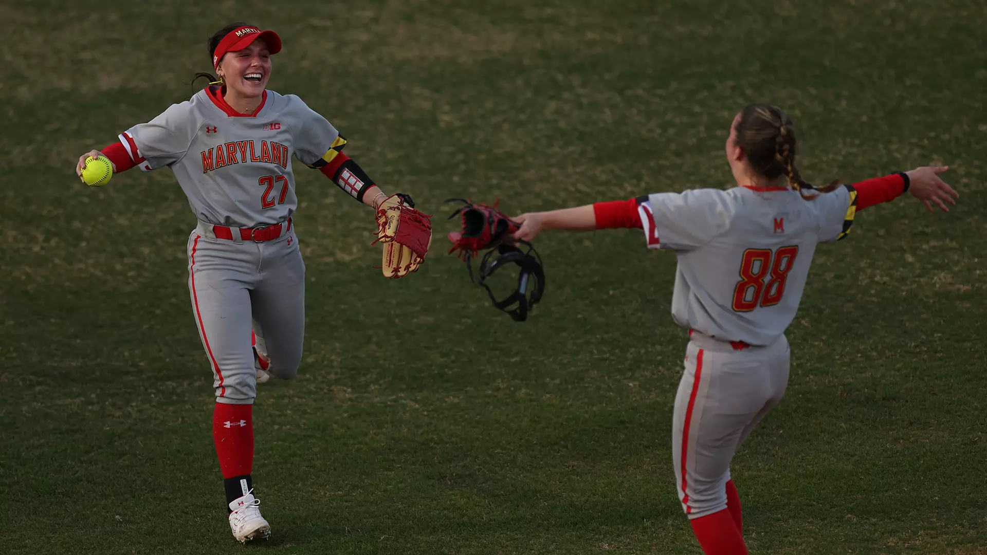 Logan Turner Celebrates a Catch Against Delaware