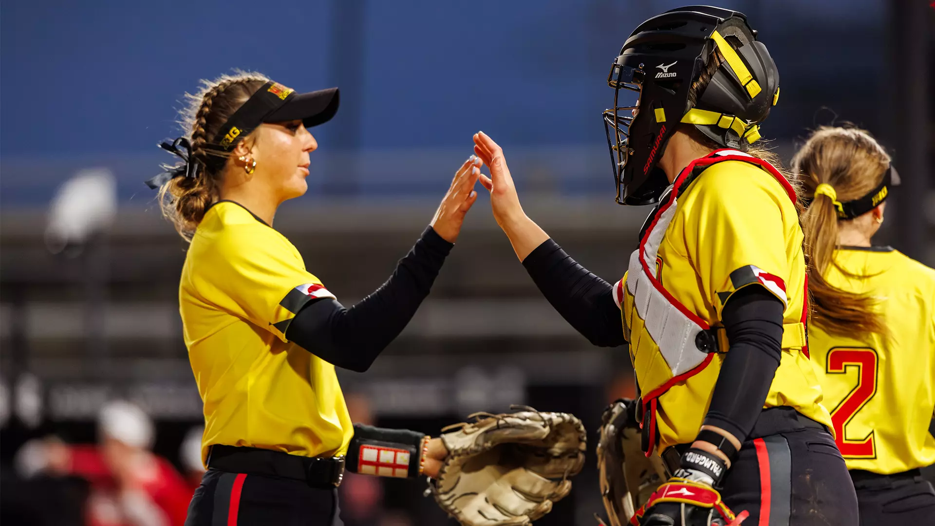 Bailey and Zayda high fiving 