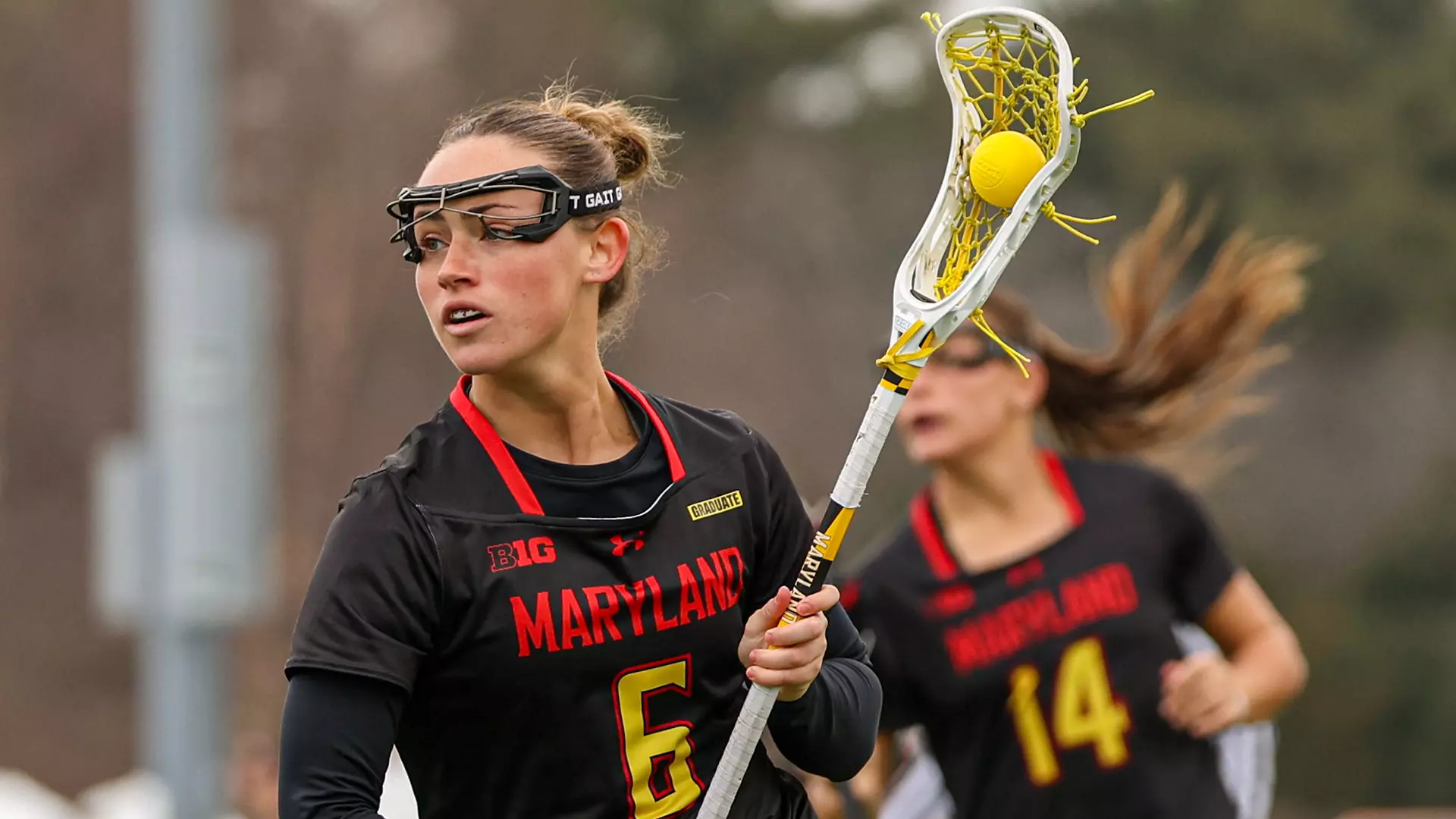 Keeley Block Moves Up the Field Against Hofstra