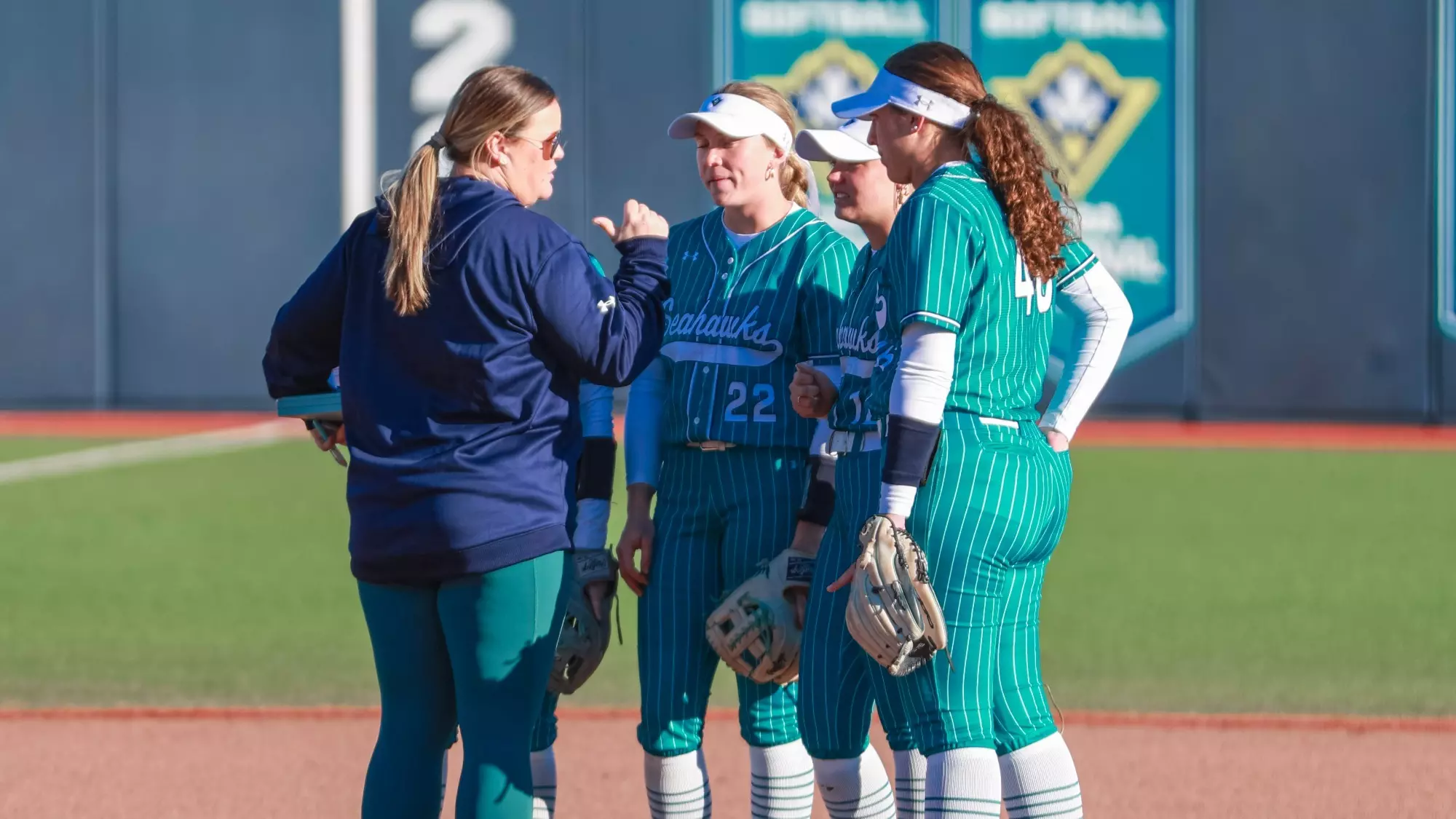 UNCW Softball Huddle