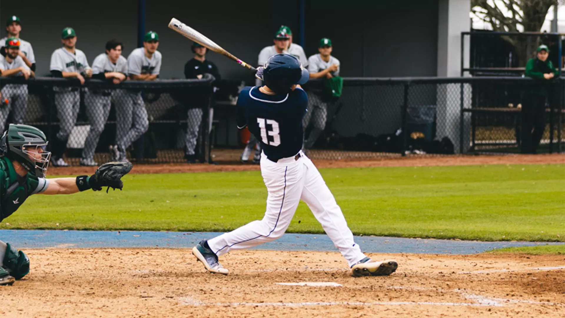 Tripp McKinlay hit down the base line