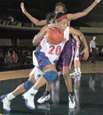 Ashley Bobb scored 10 first-half points and UTA built a 38-12 lead at intermission.