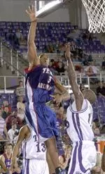 Freshman center Jermaine Griffin recorded his secocnd career double-double with 10 points and 12 rebounds in Saturday's loss to Lamar.