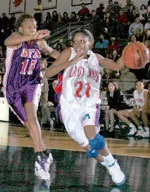 Tabitha Wesley scored seven points in Saturday's 48-46 loss at Texas-San Antonio.