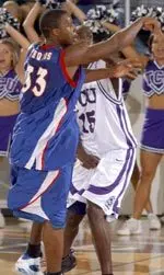 Steven Thomas (left) needs one rebound to have 1,000 points and 5600 rebounds in his career.