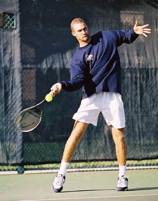 Niels Buksik paired with fellow junior Sandy Farquharson at the 2005 Men's Tennis NCAA Championships.