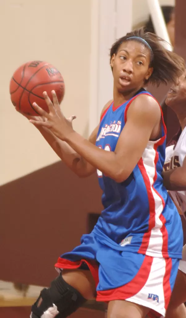 Senior Melanie Lane had seven poins and a team-high nine rebounds in Wednesday's 61-44 win at Sam Houston State.