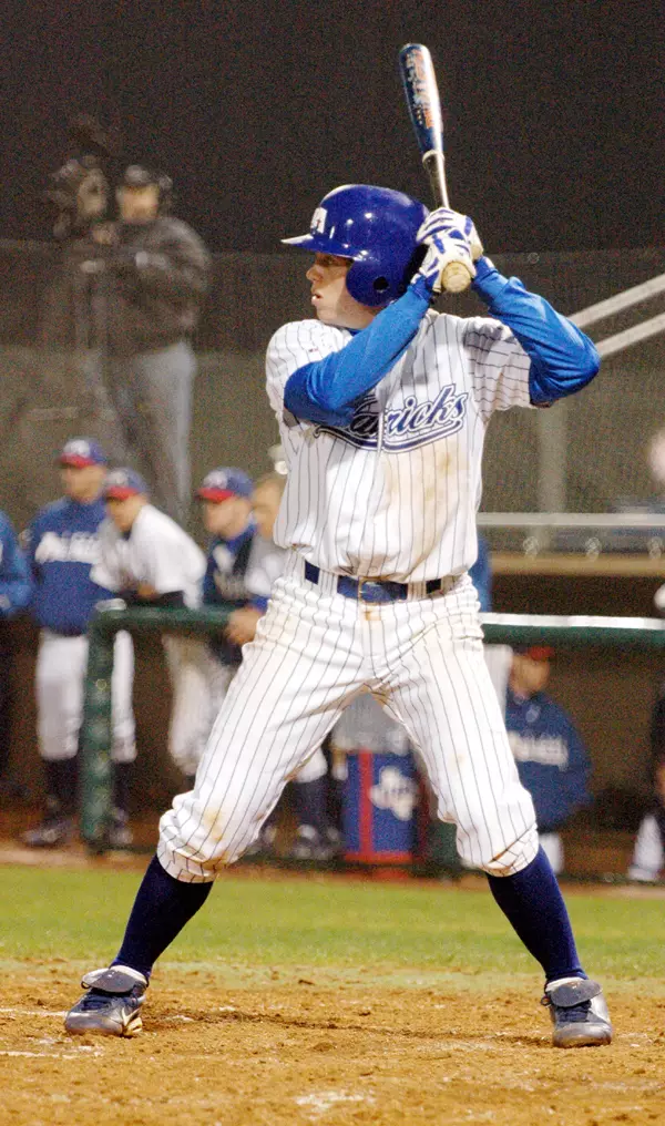 Daniel Rieder delivered the game-winning single in the Mavs comeback victory over Northwestern State