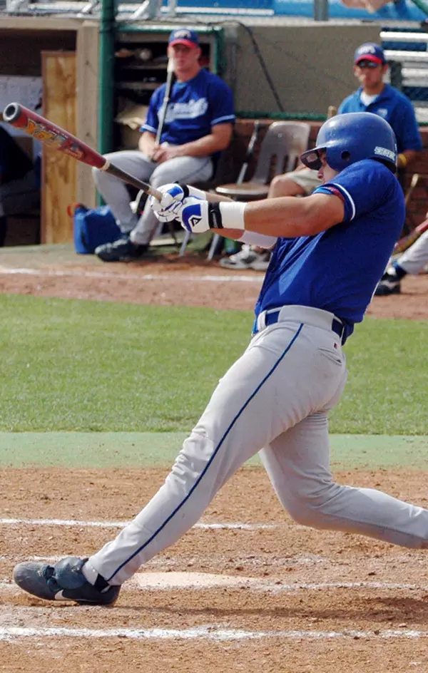Adam Moore collected three hits in the opening round loss