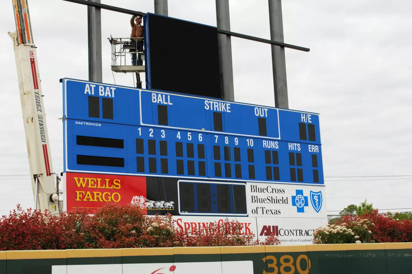 Clay Gould Ballpark adds LED video board on Wednesday morning