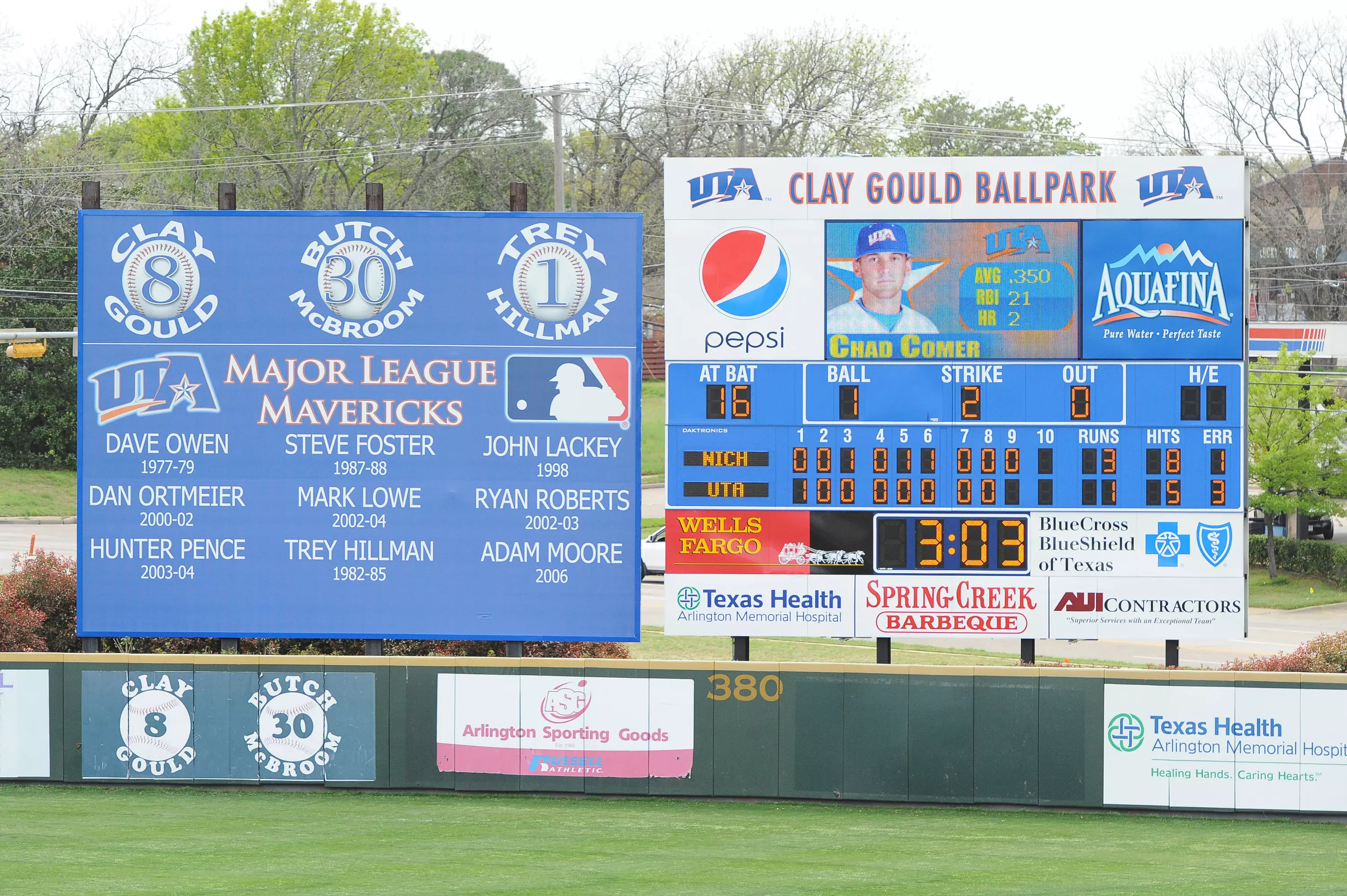 Brag Board was added to Clay Gould Ballpark on Friday, April 2