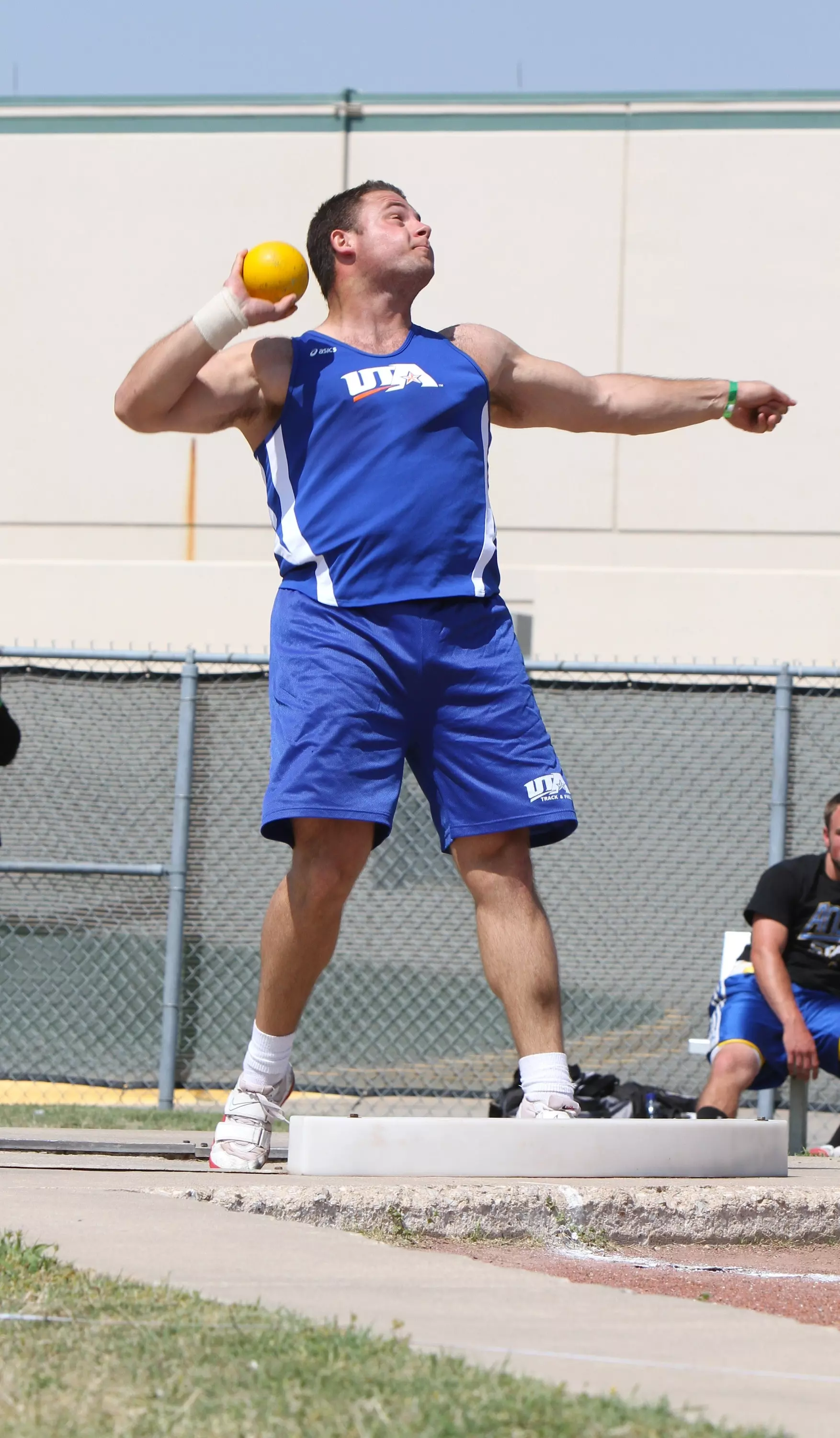 Branko Petrovic won the shot put with a toss of 16.13 meters.