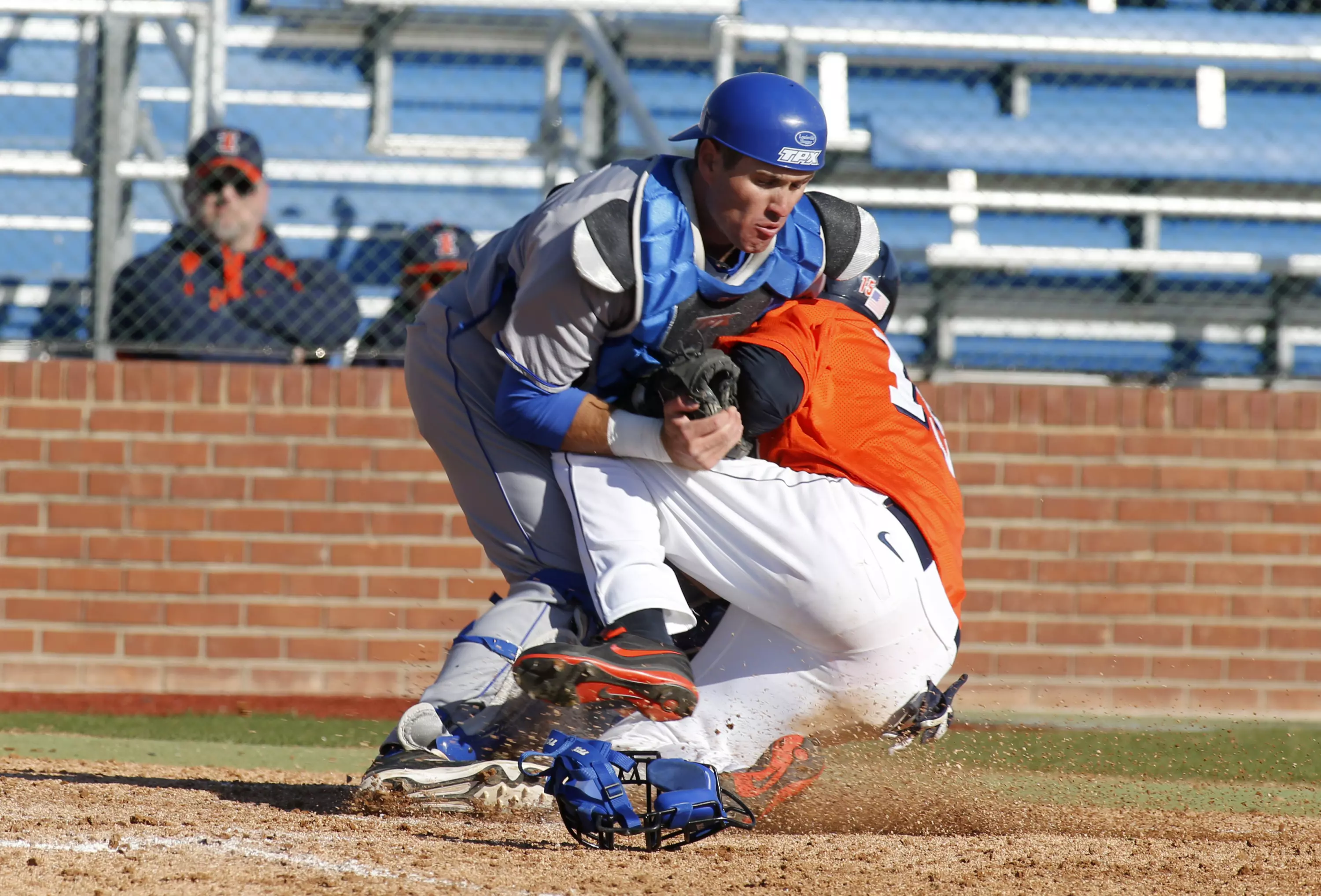Matt Shortall played his first game at catcher this season.