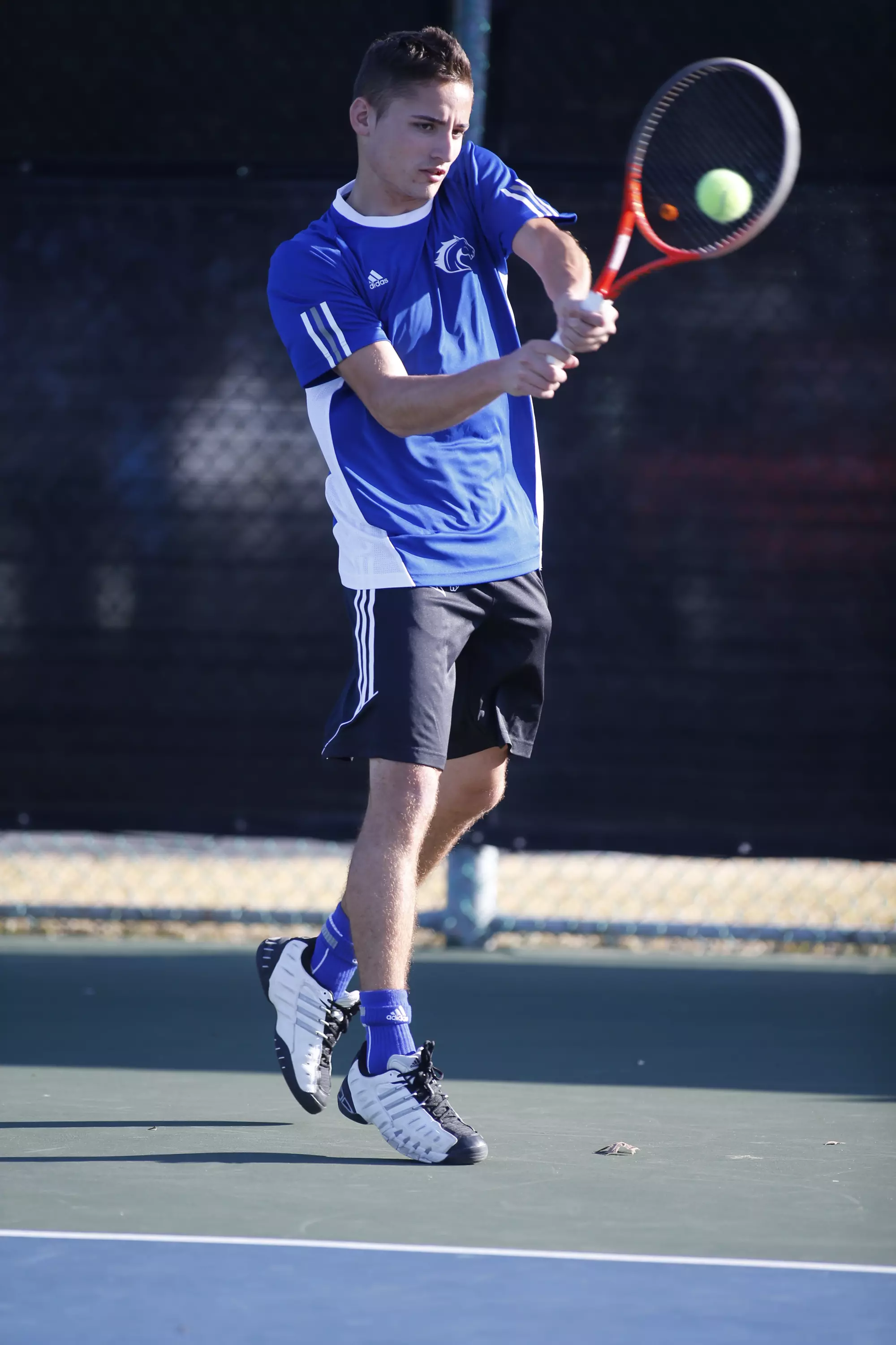 Sophomore Sebastian Erimicioiu is undefeated this season in singles competition.