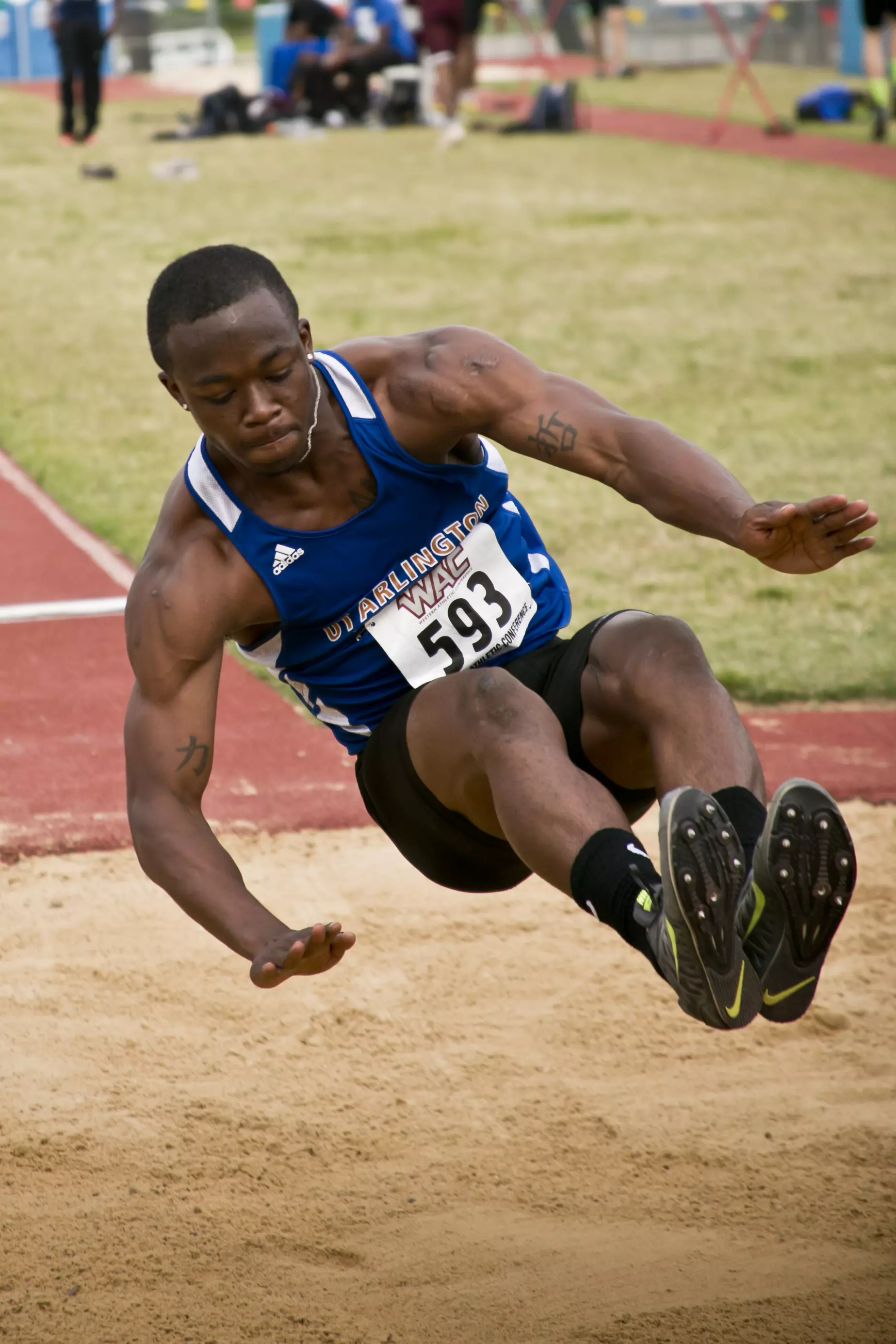 Quentin Butler had a strong effort in the long jump at Baylor.