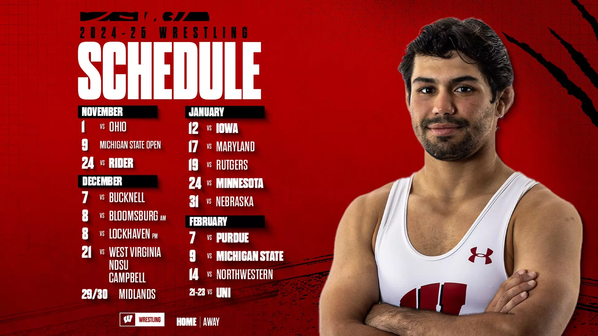 Wrestling releases complete 202425 schedule Wisconsin Badgers