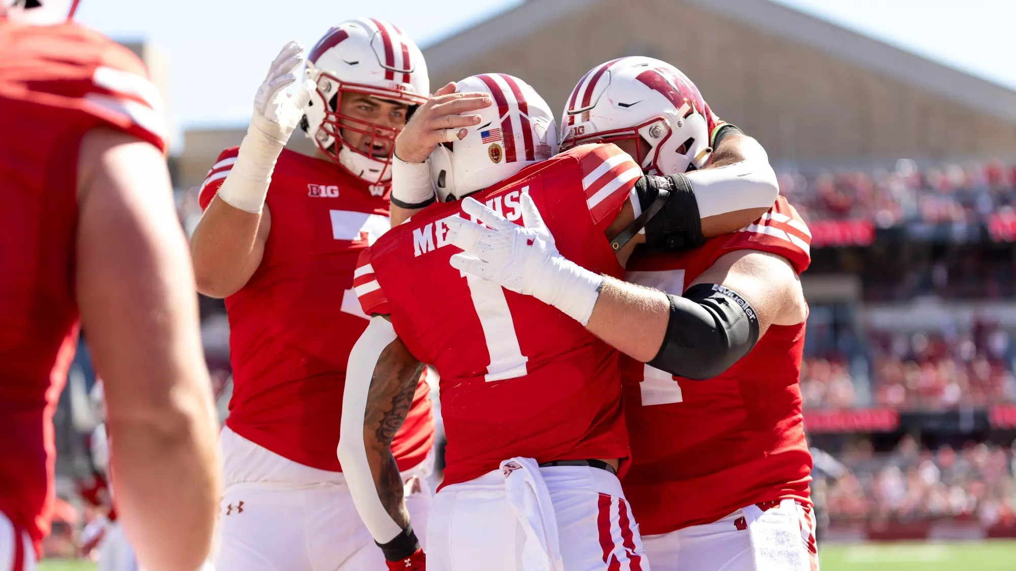 Wisconsin Badgers during an NCAA college football game against the South Dakota Coyotes, Saturday, Sept. 7, 2024, in Madison, Wis. (Photo by David Stluka/Wisconsin Athletic Communications)