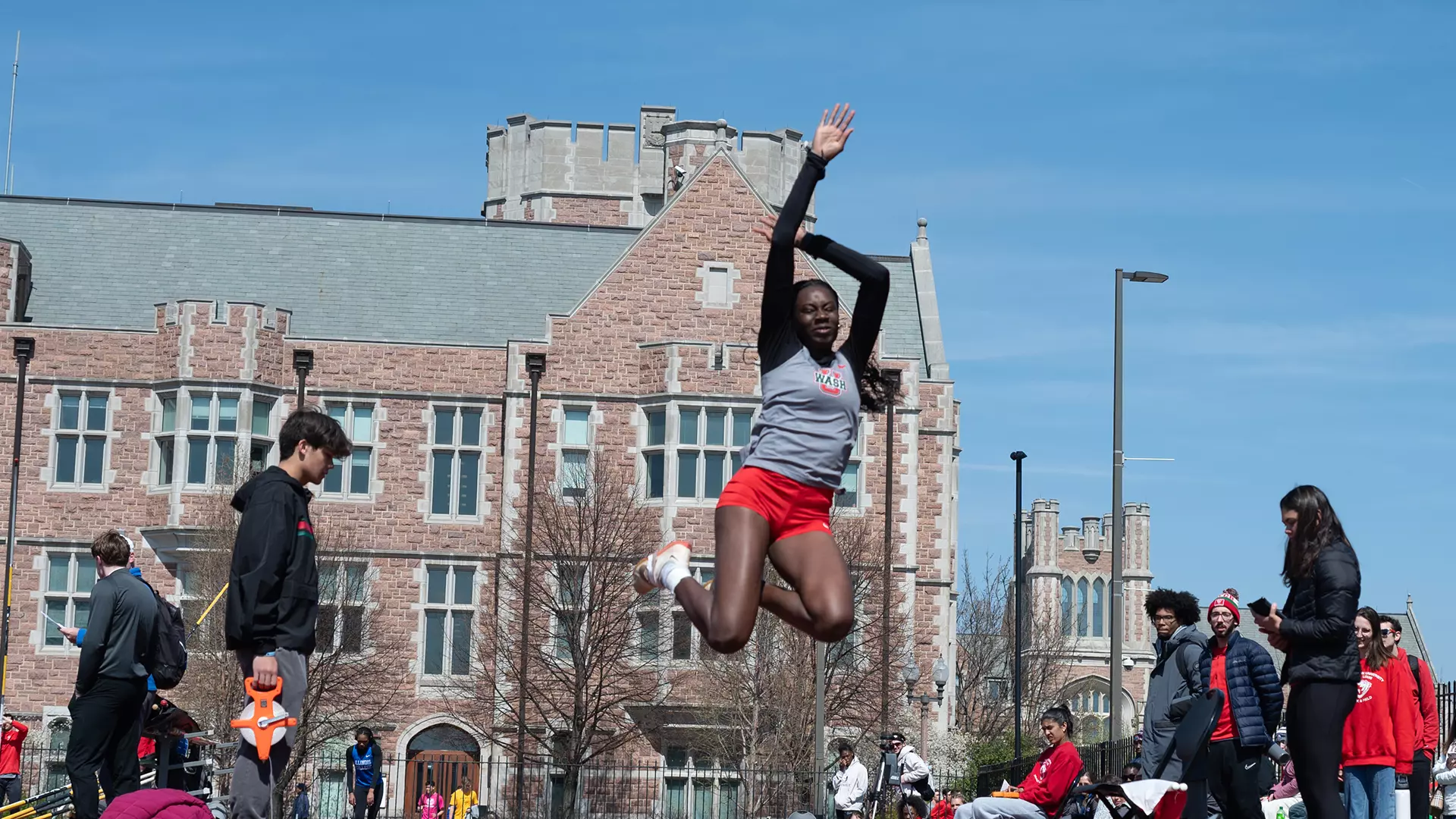 Ebun Opata Jump at WashU Tri (Used for 3.24.24 Story)
