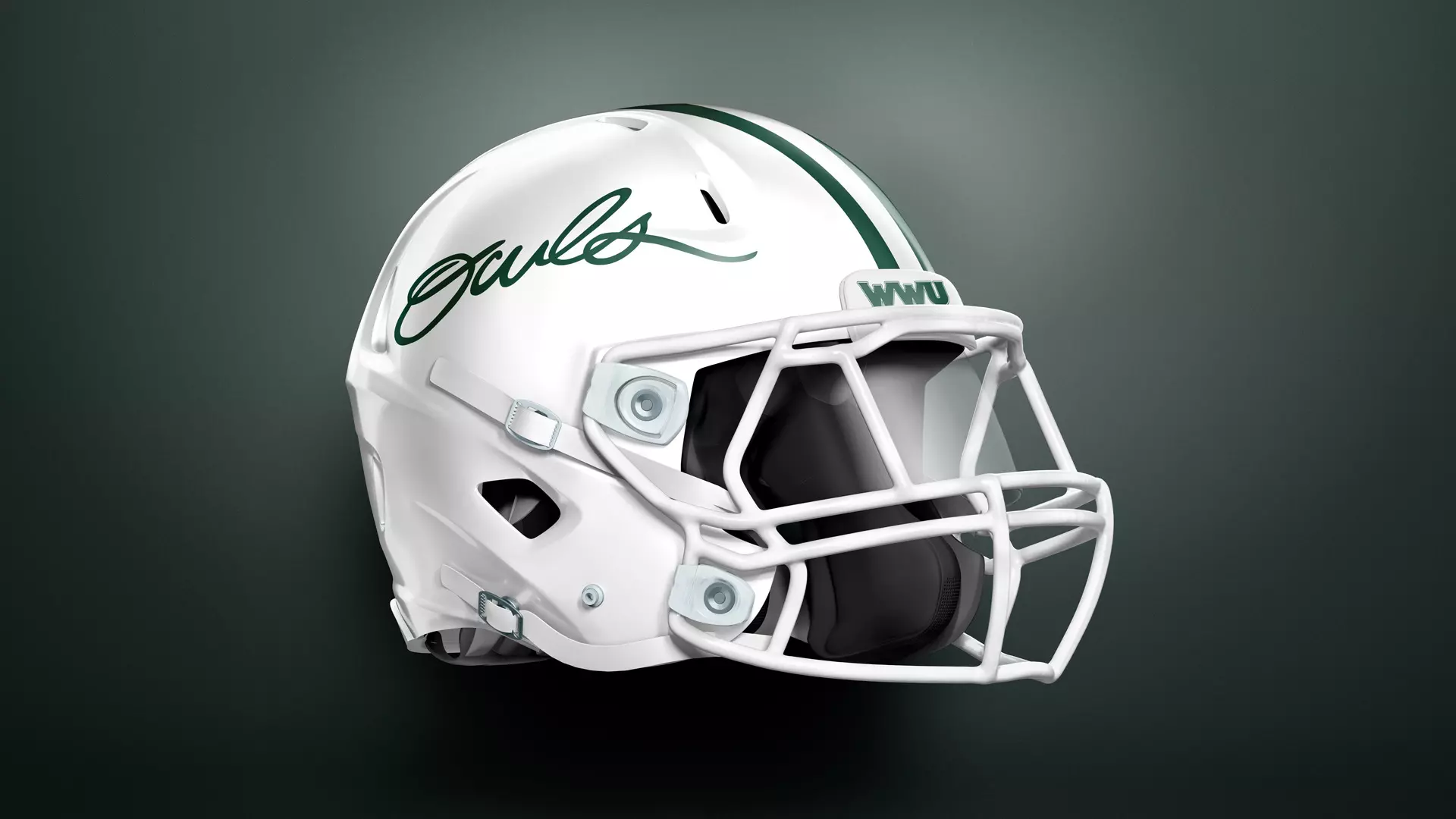White football helmet with the 