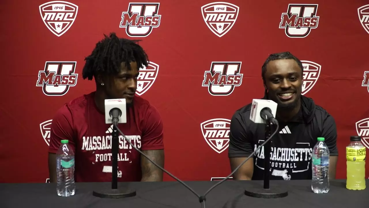 UMass FB | Pop Watson and T.Y. Harding Post Game Press Conference vs Sacred Heart | 09.12.26