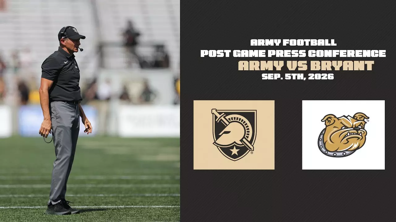 Thumbnail for Army Football Postgame Press Conference vs Bryant
