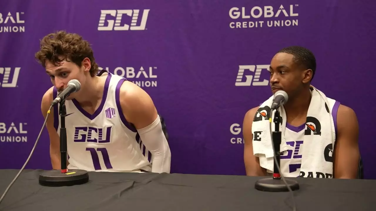 GCU Men's Basketball vs. Northern Illinois - Postgame with Caleb Shaw, Makaih Williams