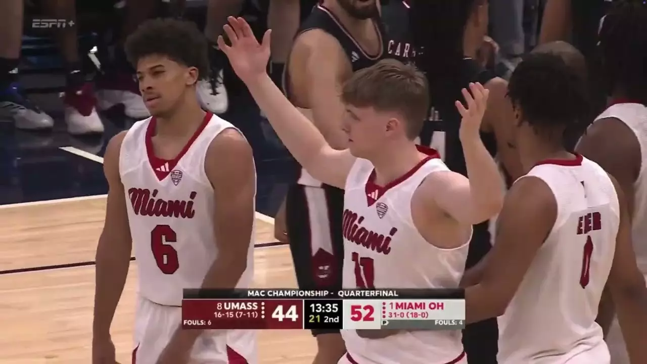 UMass MBB | Broadcast Highlights vs Miami (OH) | MAC Tournament Quarterfinal | 03.12.26