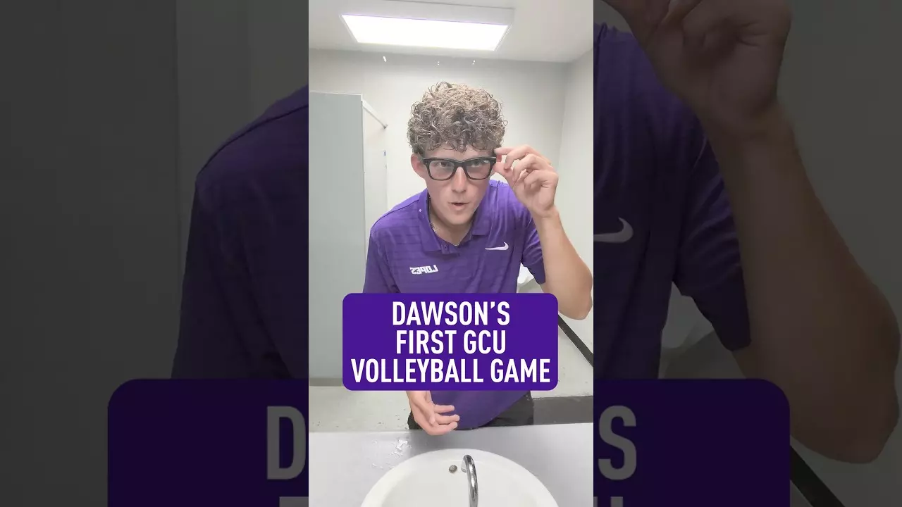#POV: #Baseball player goes to 1st #GCU #volleyball game