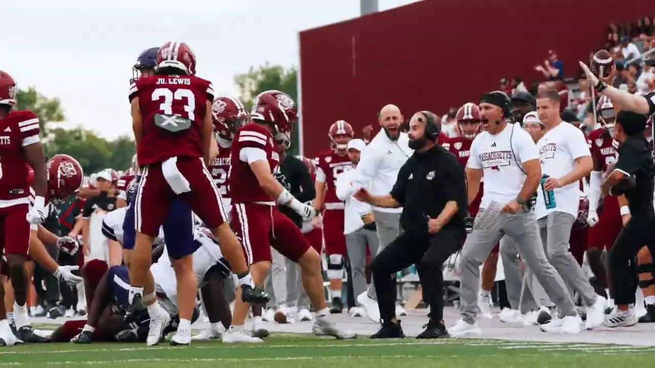Massachusetts Football vs. Stonehill | Cinematic Recap