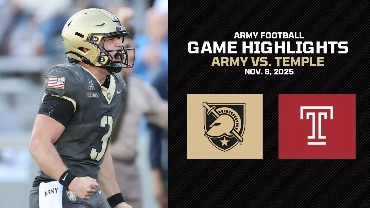Thumbnail for Army vs. Temple Game Highlights