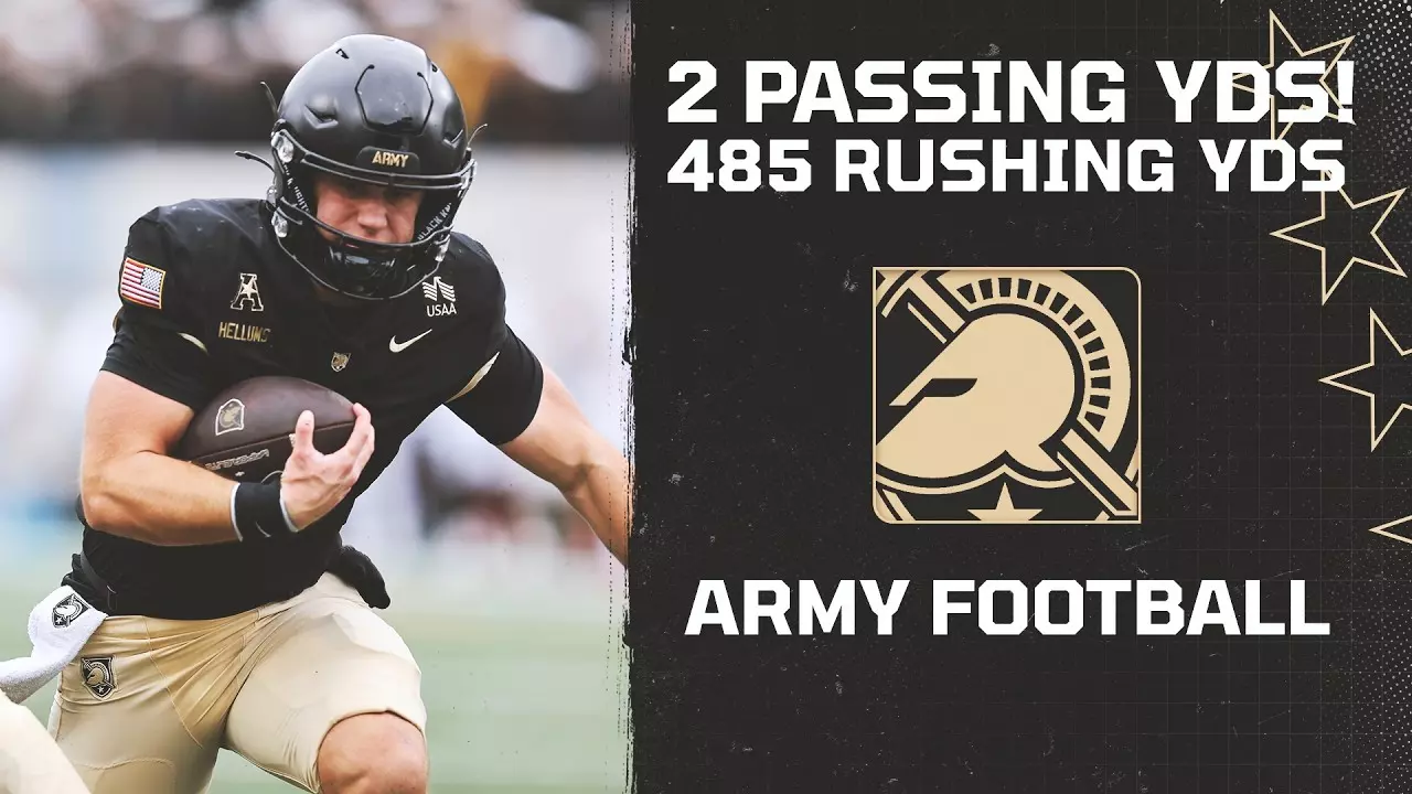 Thumbnail for 2 Passing Yards, 485 Rushing Yards. Army Football