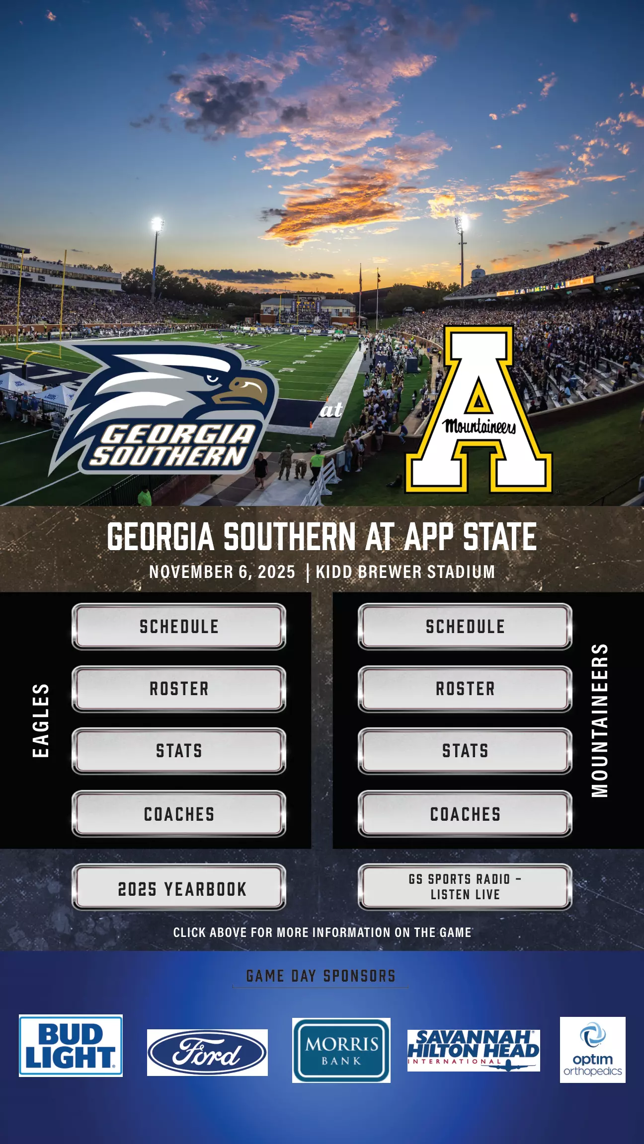 Georgia Southern FB at App State