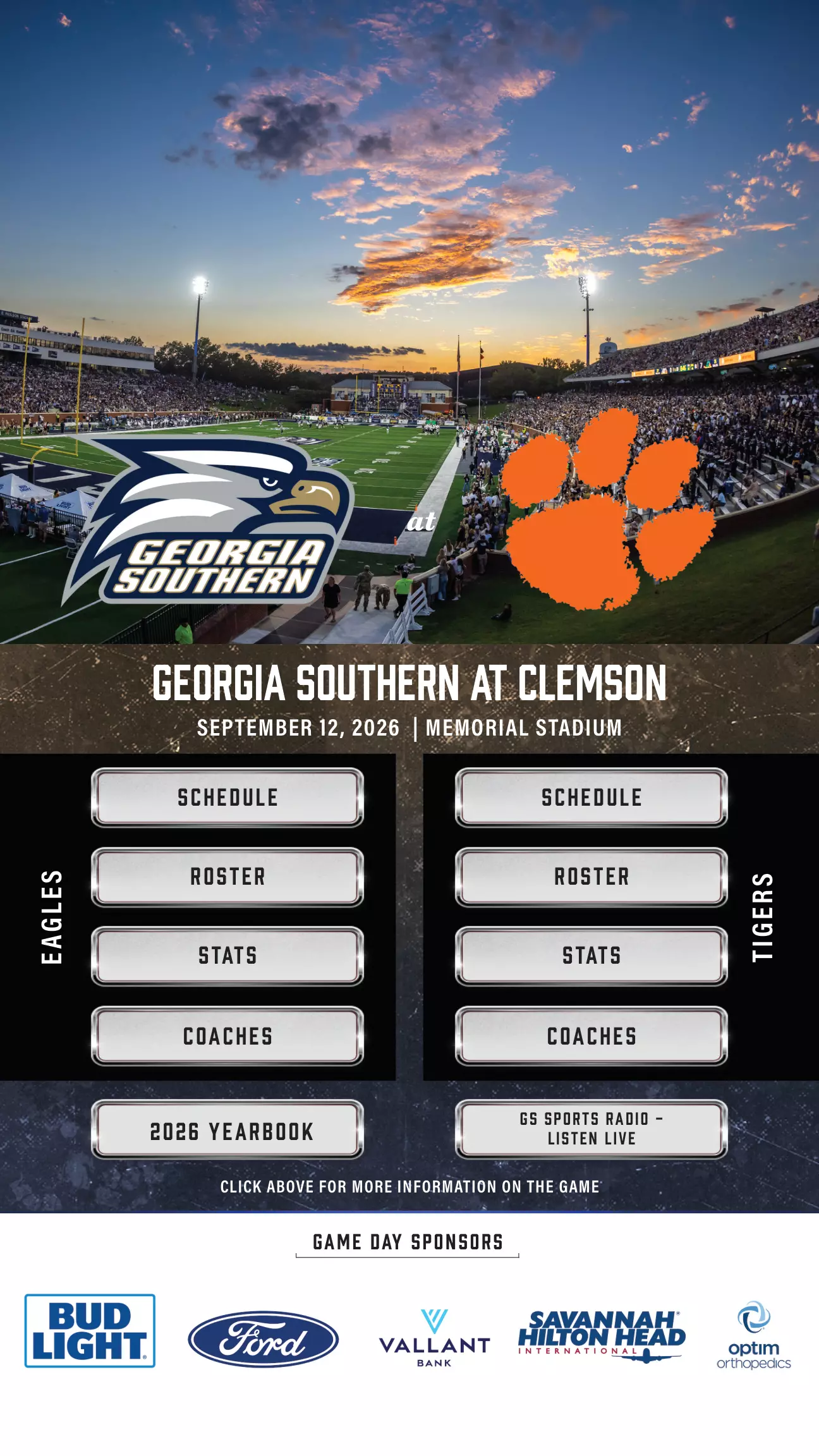 Georgia Southern FB at Clemson