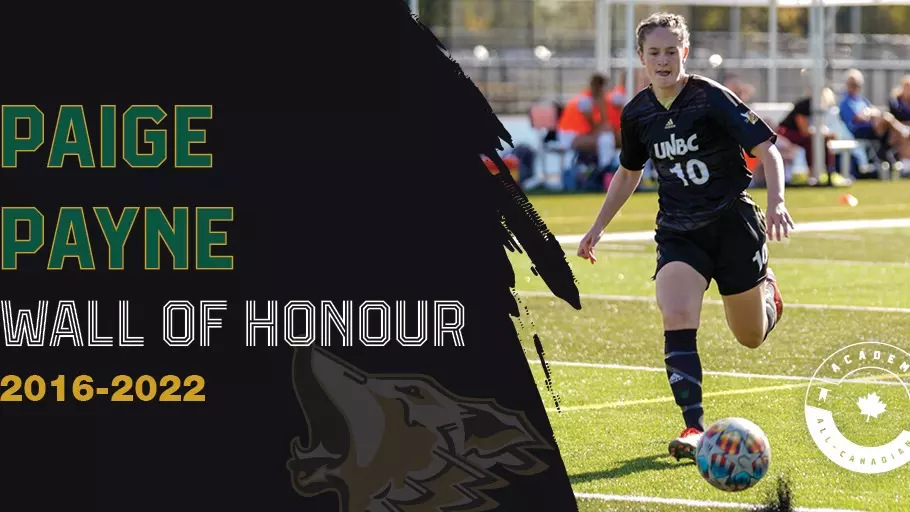 WSOC: Kitimat's Paige Payne Named to UNBC Timberwolves Wall of Honour