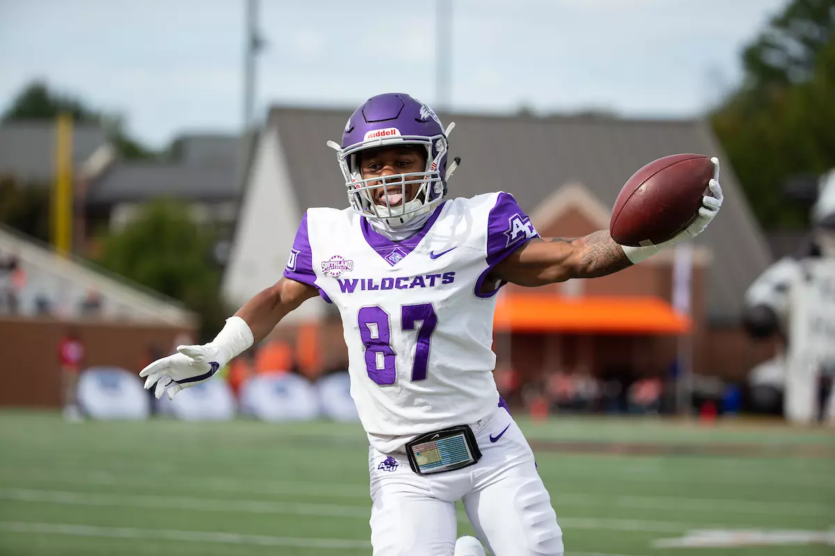 during the first half of an NCAA football game, Saturday, October 31, 2020, in Macon, Ga. (Paul Abell via Abell Images for Abilene Christian)