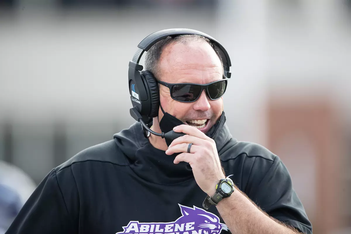 during the first half of an NCAA football game, Saturday, October 31, 2020, in Macon, Ga. (Paul Abell via Abell Images for Abilene Christian)