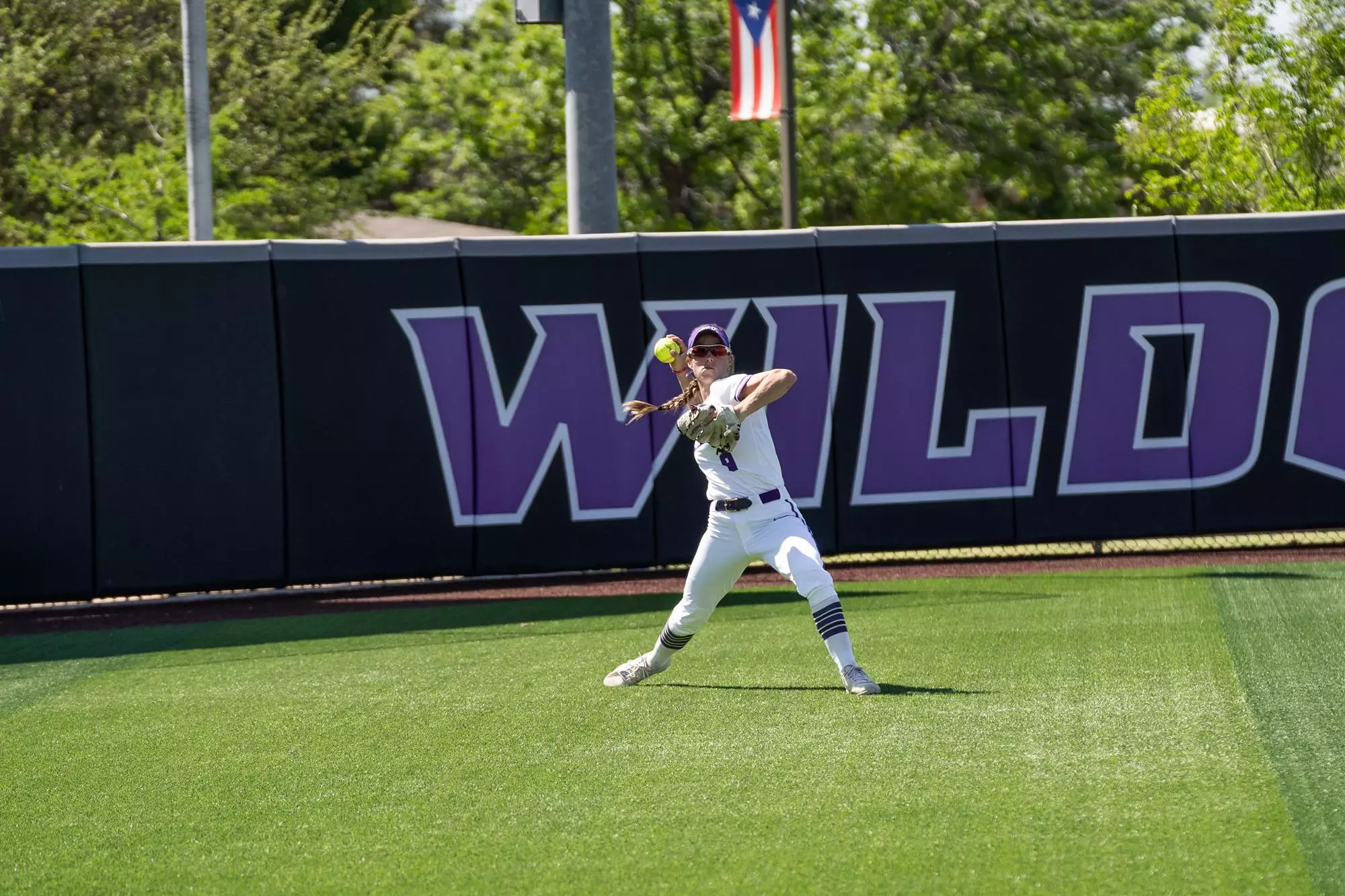 Donelle Johnson playing left field against AMCC