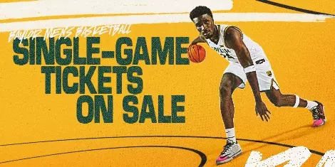 Single game tickets promo graphic for men's basketball single game tickets on sale
