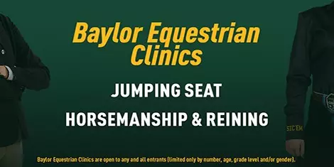 Graphic promoting equestrian clinics