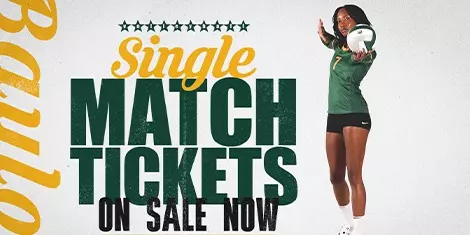 Promo graphic for volleyball single match tickets on sale
