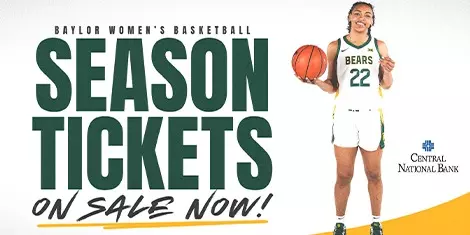 Promotional graphic advertising women's basketball season tickets on sale now