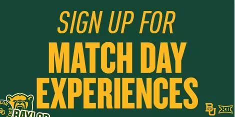 Graphic that says "sign up for match day experiences"'; click for more information