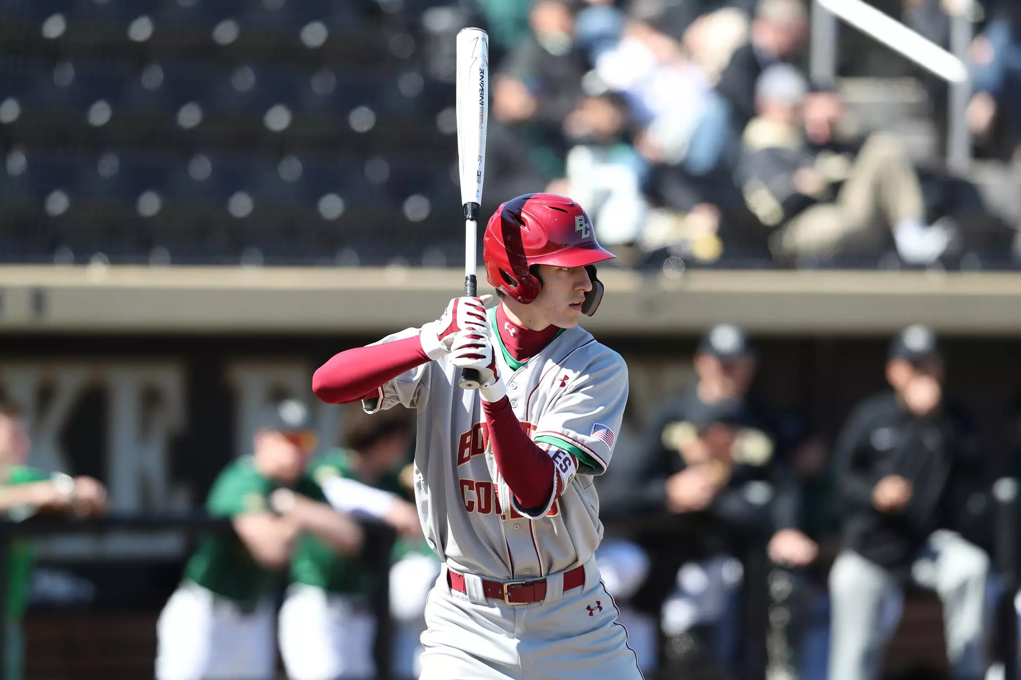 Dante Baldelli bats at Wake Forest in 2019.