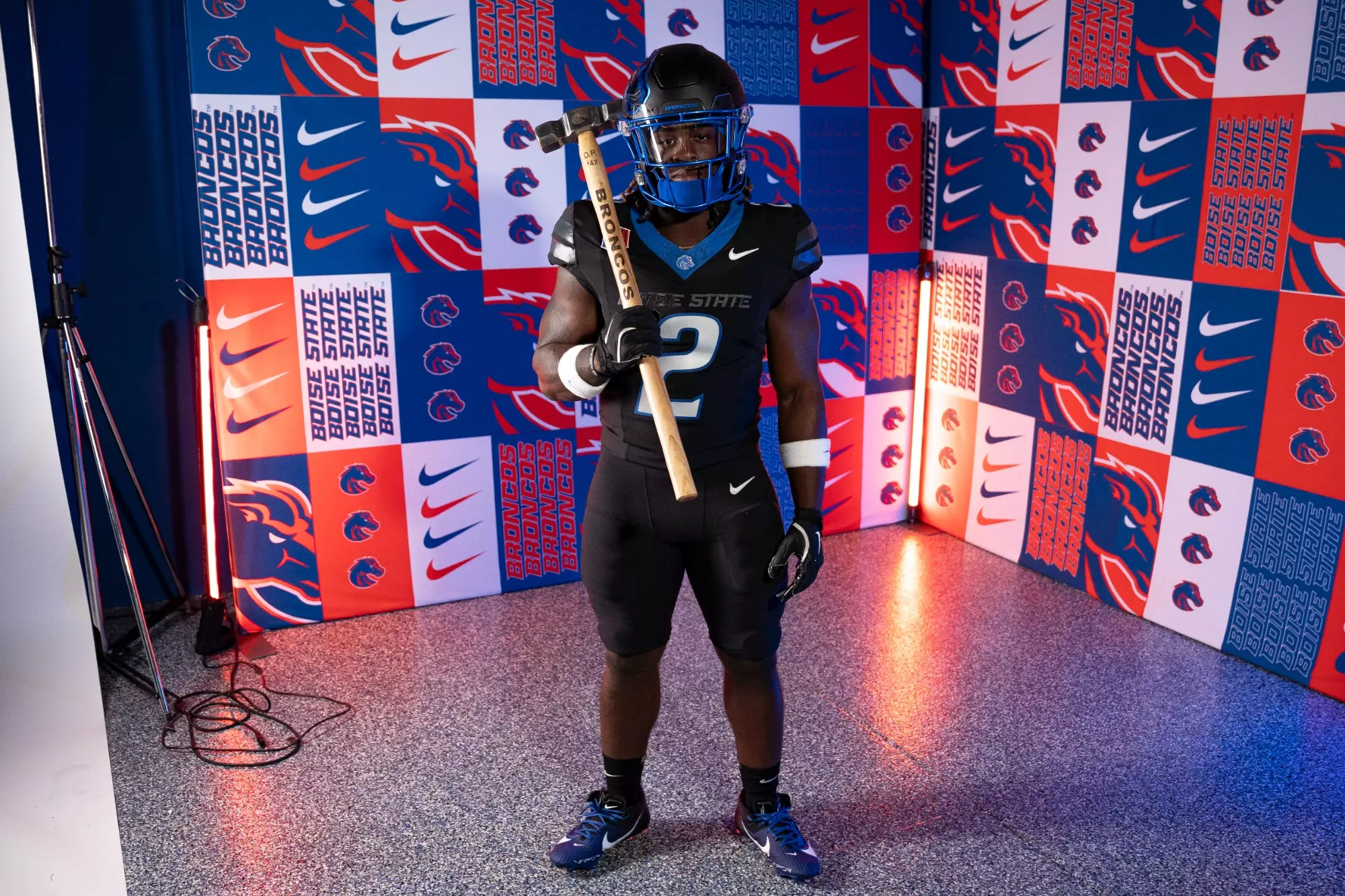 Boise State Athletics, Football, Jeanty EA uniform shoot, Photo by Kenna Harbison