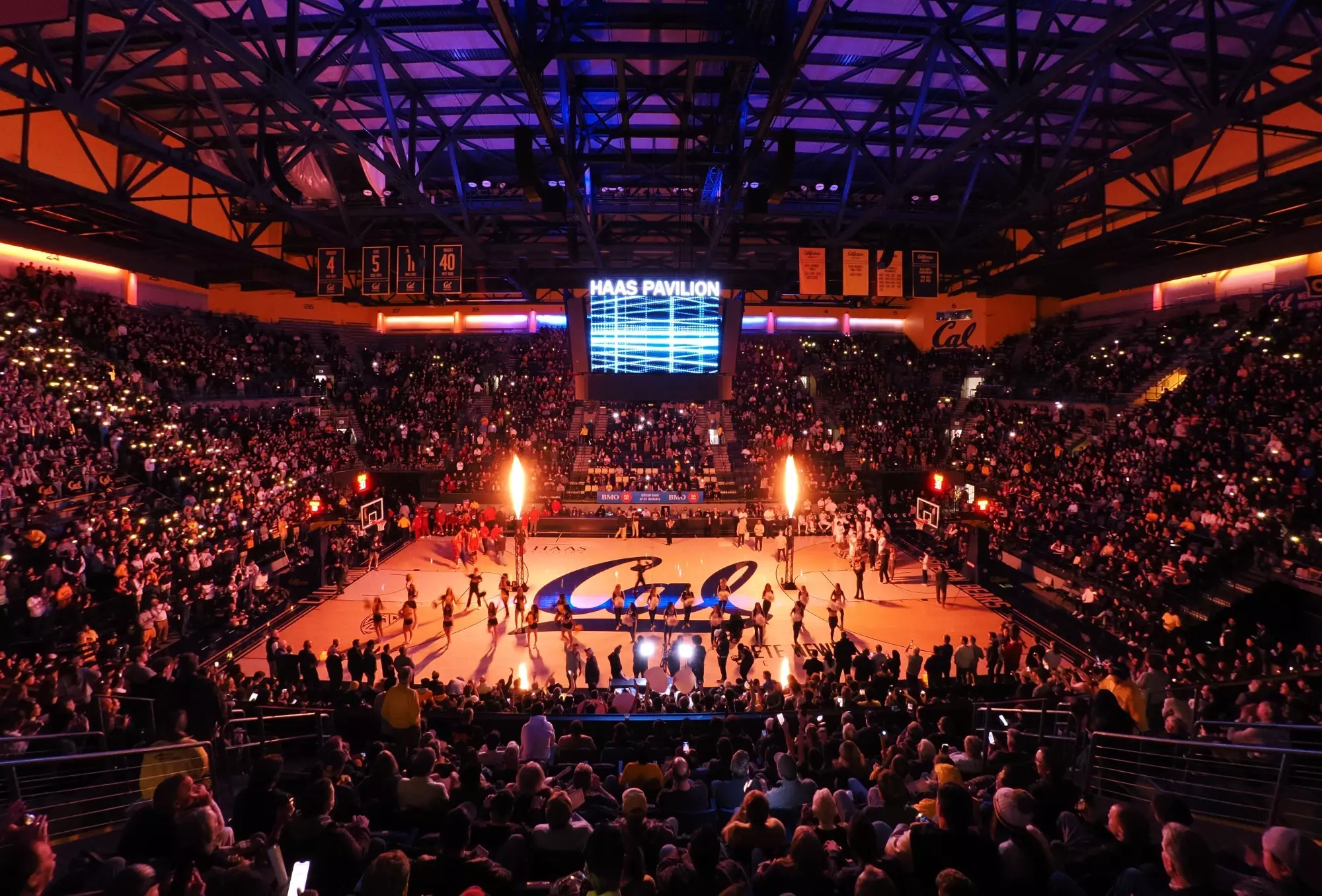 February 7, 2024; Berkeley, California, USA; Mens Basketball: California Golden Bears vs USC Trojans at Haas Pavilion; Arena (Photo credit: Kelley L Cox/KLC fotos)