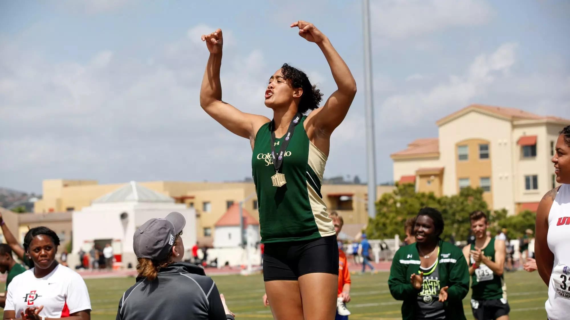 16 MAY 2015: The 2015 Mountain West Outdoor Track and Field Championship held at the San Diego State University Sports Deck in San Diego, CA. Derrick Tuskan/NCAA Photos