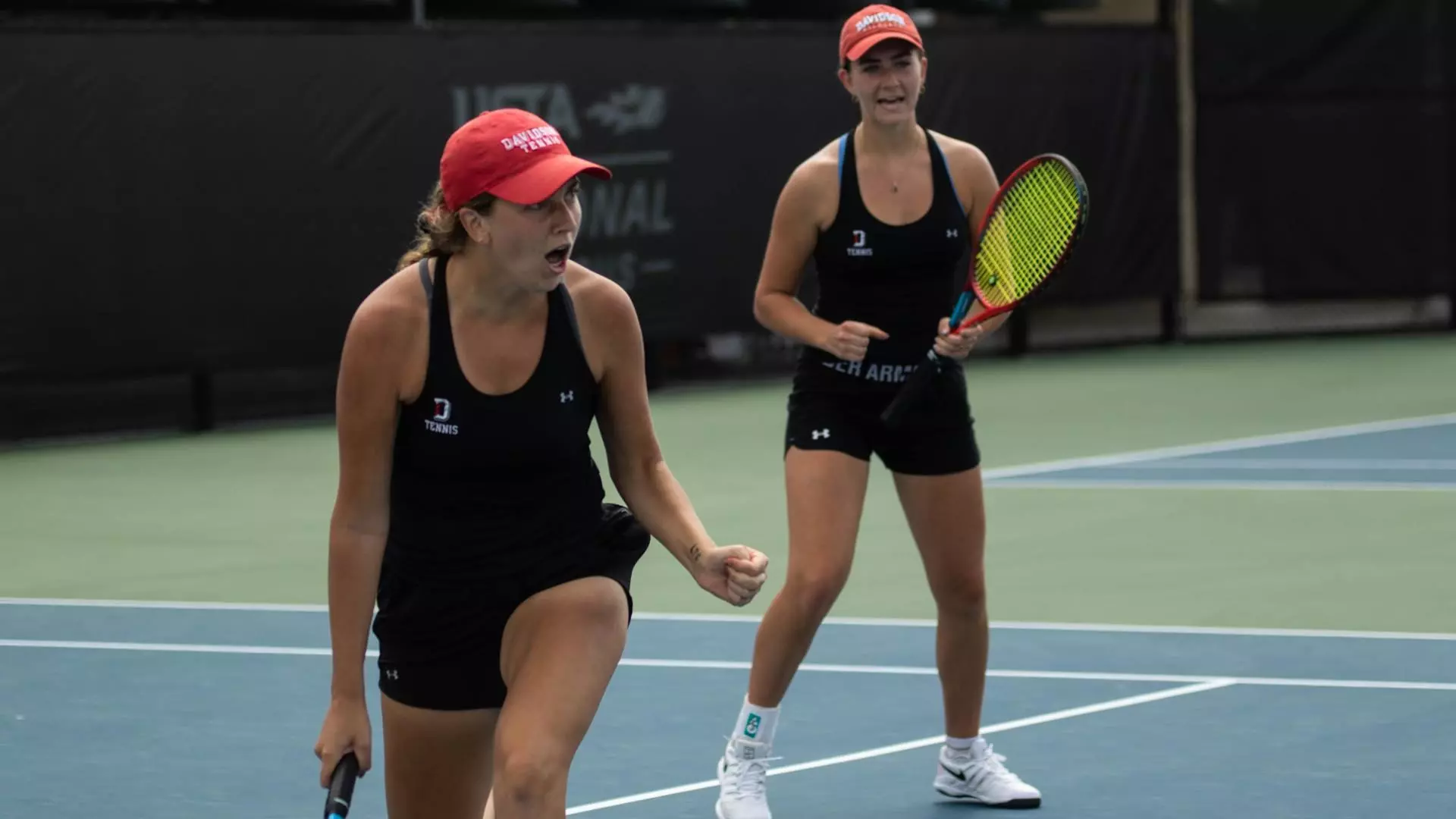 Franny Shea celebrates in doubles