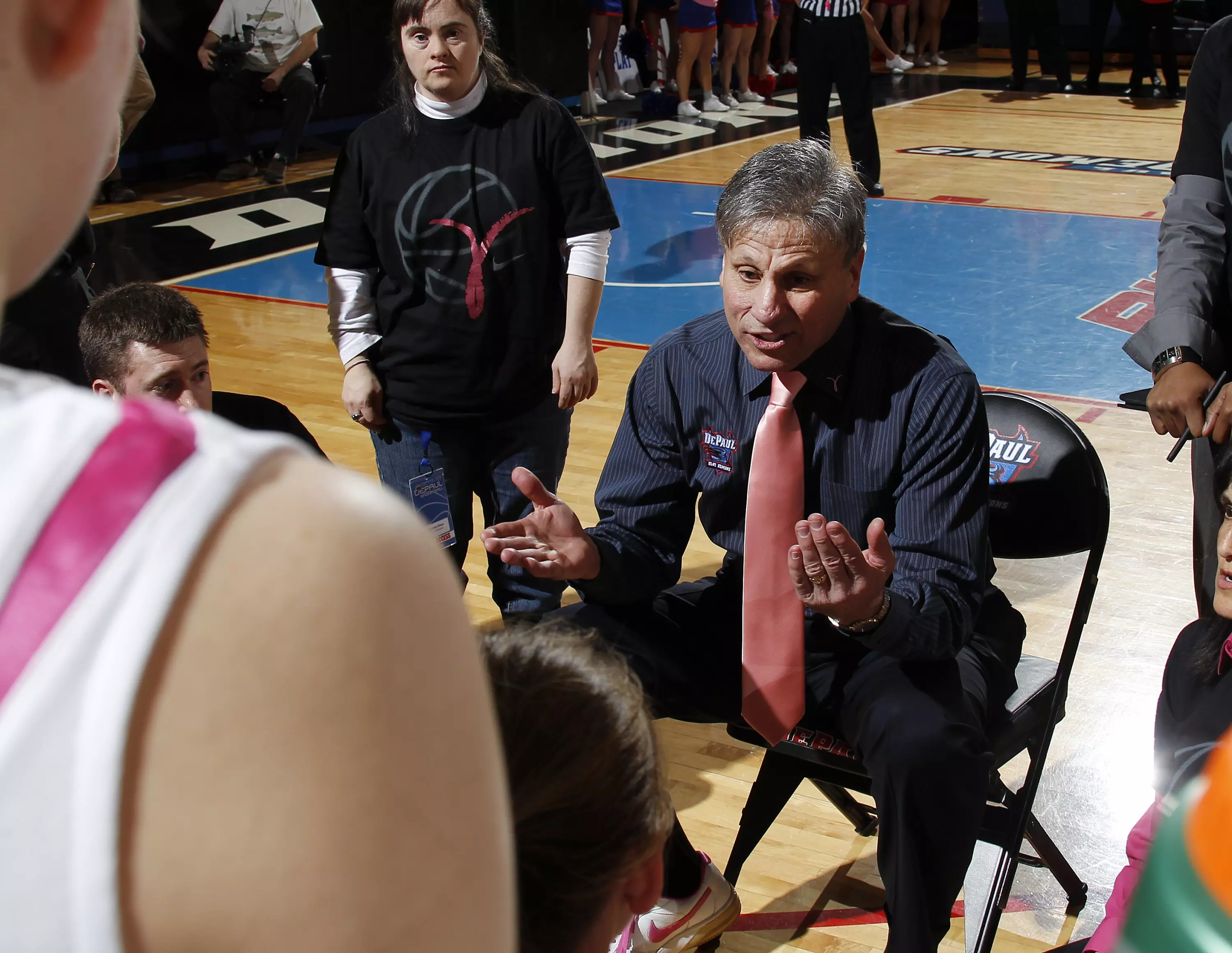 Doug Bruno and the Blue Demons host Rutgers for its Play4Kay game on Tuesday.  Fans are encouraged to wear PINK to the game.